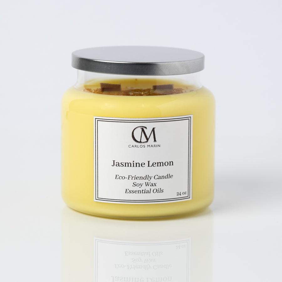 Jasmine Lemon Candle. 24 oz