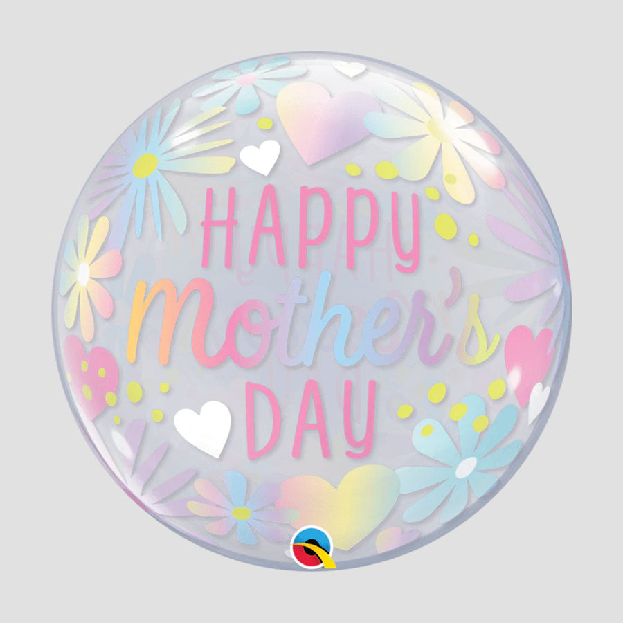 Mother's Day Flor Pastel Bubble Balloon