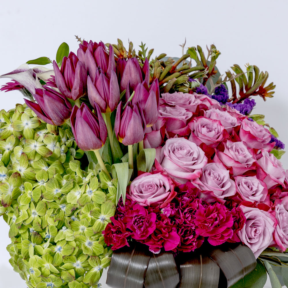 Violeta Purple Flower Arrangement Flower Delivery Miami Brickell