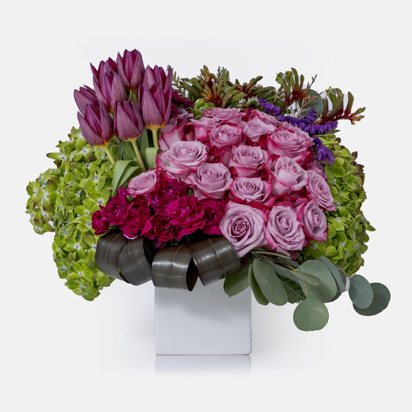 Violeta Purple Flower Arrangement Flower Delivery Miami Brickell