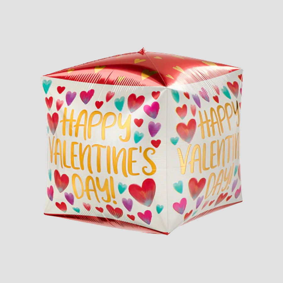 Cube Happy Valentine's Day Balloon