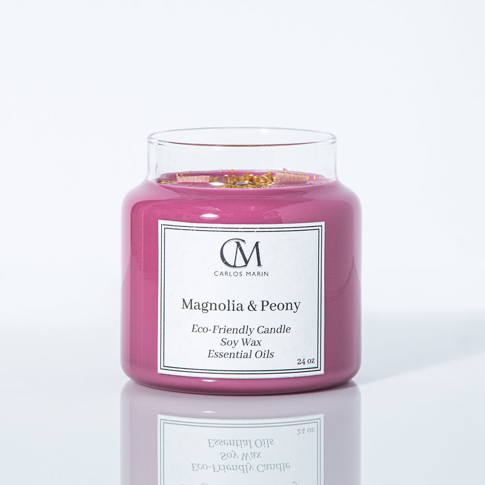 Magnolia & Peony Candle. 24 oz carlosmarindesigner