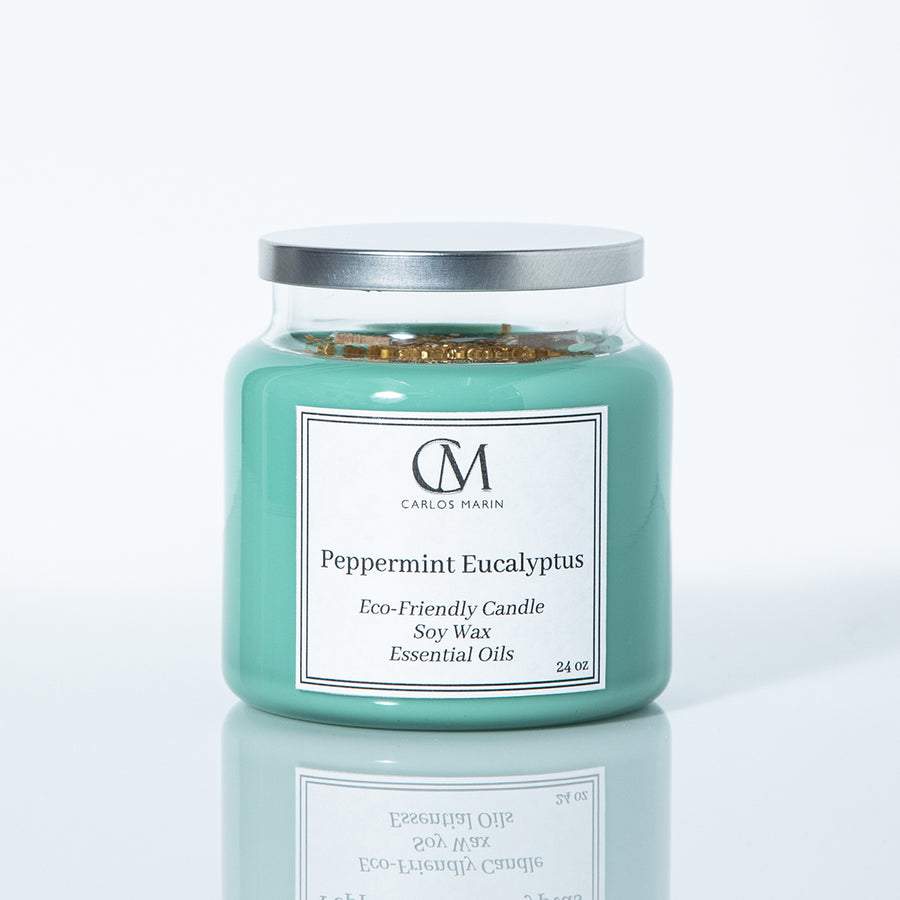 Peppermint Eucalyptus Candle. 24 oz